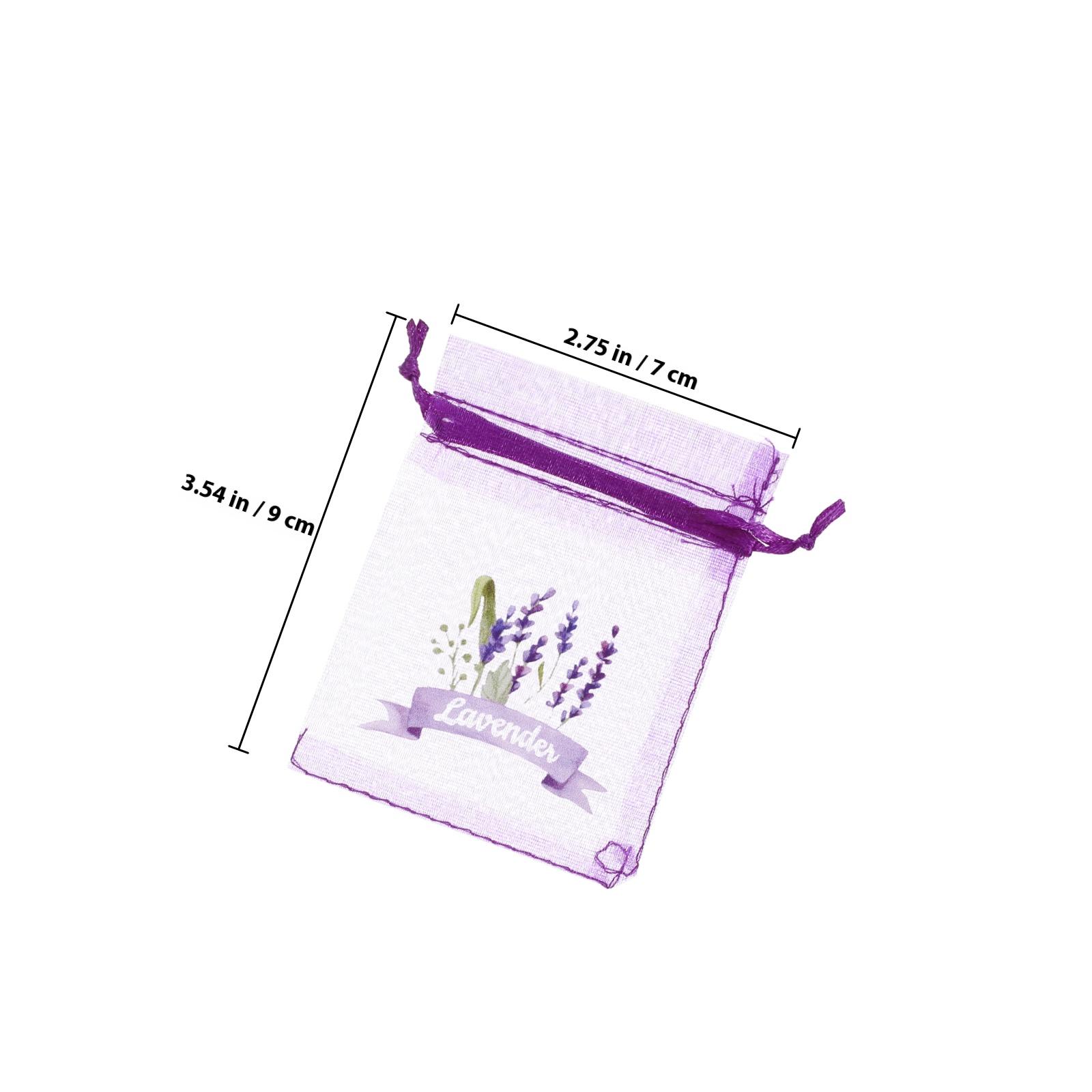 

20Pcs Lavender Sachet Bags Breathable Mesh Drawstring Pouches Empty Sachet Bag for Drawer Closet Storage Fragrance фіолетовий