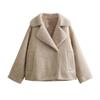 2024 Autumn Women's Double-Sided Jacket: European & American Fashion with Simple Hot Stamping