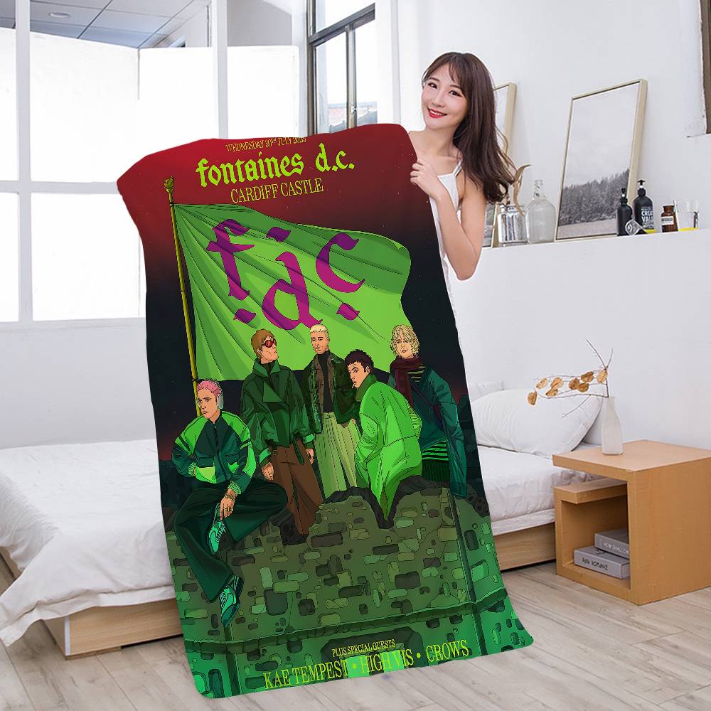 Band F-Fontaines DC Big Microfiber Beach Towels Quick Dry Towel Sand Beach Towels Pool Towel for Travel Swim Pool Yoga