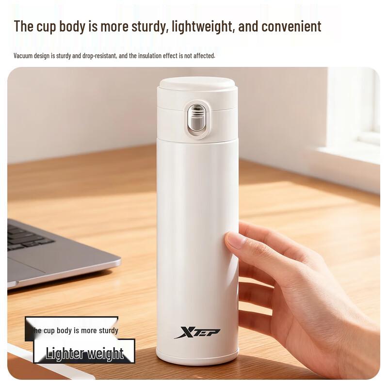 XTEP 400ml Stainless Steel Pop-Up Lid Insulated Bottle