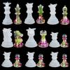 1 Set Diy Drop Glue International Chess Crystal Epoxy Resin Mold 3D Chess Piece Silicone Mould Accessories