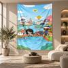 Decorative Tapestry,Toca Boca Printed Wall Art, Lightweight Wall Hanging For Bedroom Background