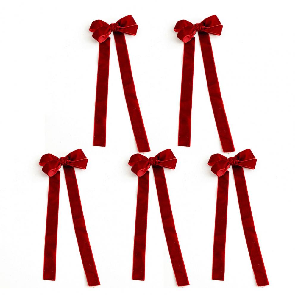 

10 Vintage Velvet Ribbon Bows Christmas Tree Decoration Rustic Ornament Tree Home Party Front Door Wreath Garland Holiday Decor
