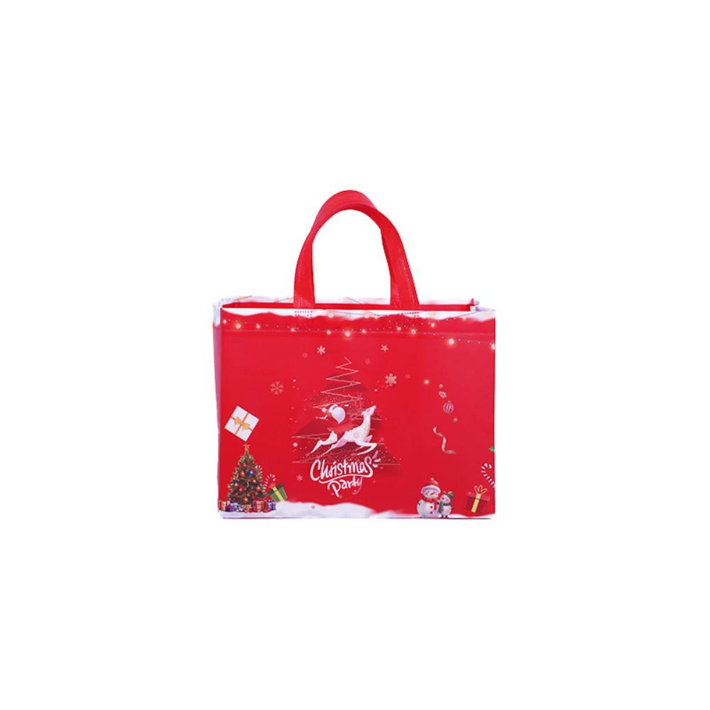Christmas Themed Non-Woven Reusable Shopping Bag with Heat Transfer Printing