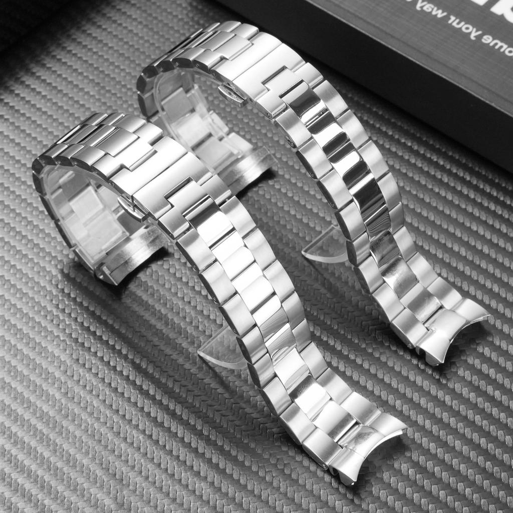 For Tissot T127 Series Elegant Men 1853 Metal Belt T127407 T127410A Solid Curved Stainless Steel Watch Strap 21mm Watch Chain