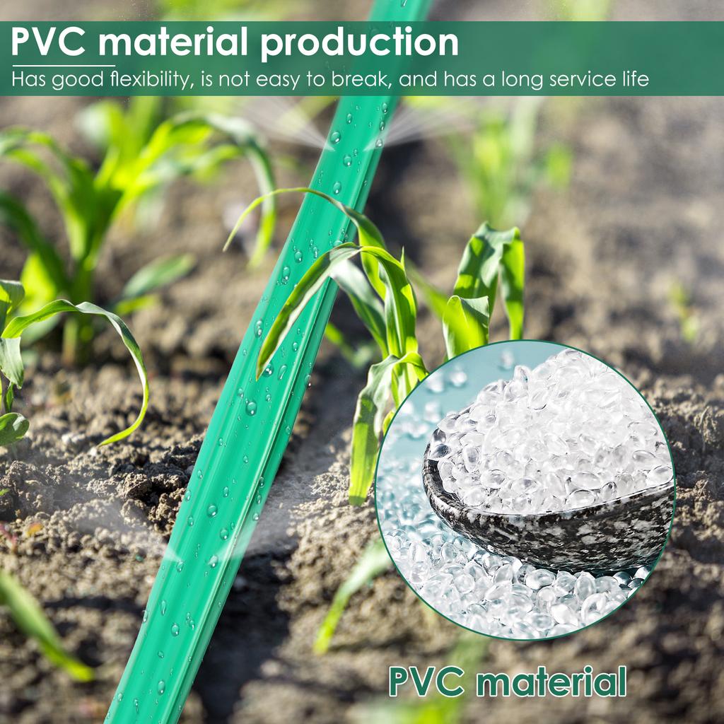 2 Stück 10/15M Sprinkler-Tropfschlauch PVC Gartenwasserschläuche Tropfschlauch Sprinkler-Set Rasenbewässerung Bewässerung Sprühschlauch für Garten