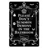 No Soliciting Funny Metal Sign for House Office Shop Decor Please Do Not Knock Or Ring Doorbell Warning Sign Halloween Decor