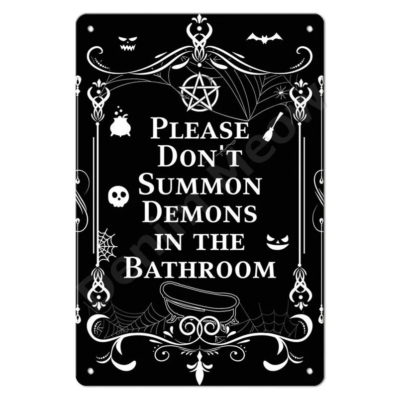 

Забавный металлический знак Не беспокоить для дома, офиса, магазина, декора. Пожалуйста, не стучите и не звоните в дверной звонок. Предупреждающий знак. Хэллоуинский декор. 20x30cm