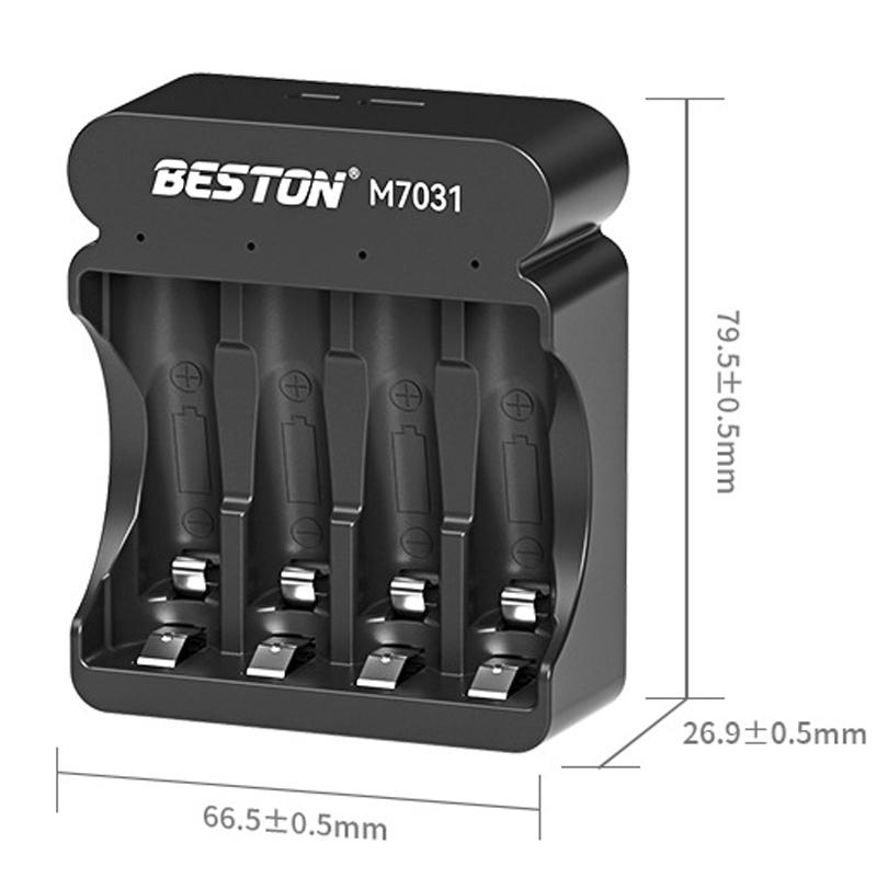 For 1.5v AA AAA Lithium Ion Rechargeable Battery 1.5v Battery Charger with LED Indicator Light Smart Charger 4/8 Slots NEW 4 slots