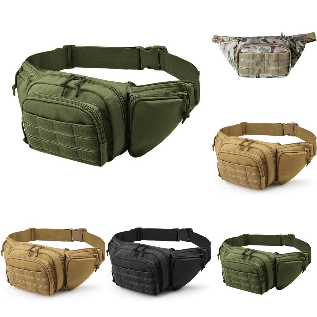 Men Waist Fanny Pack Belt Bag Military Motorcycle Rider Sports Climb Camping Nylon Male Tool Sling Chest Hip Bum Bag