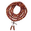 Large-Leaf Yellow Pear Wood Mala Bracelet with 108 Buddhist Beads, High-Density Kang Pear Rosewood for Women