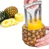 1 pz Affettatrice per ananas senza torsolo facile da usare - acciaio inossidabile resistente, impugnatura comoda - perfetta per uso domestico e in cucina/ristorazione