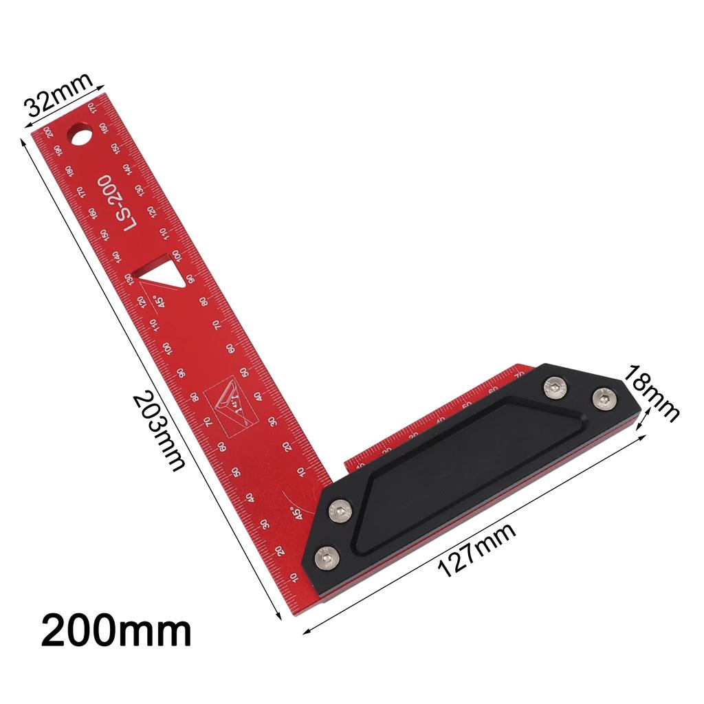 1pc Multi-Angle Measuring Ruler Carpenter Square 45/90 Degrees L Square For Measuring Drawing Accessories