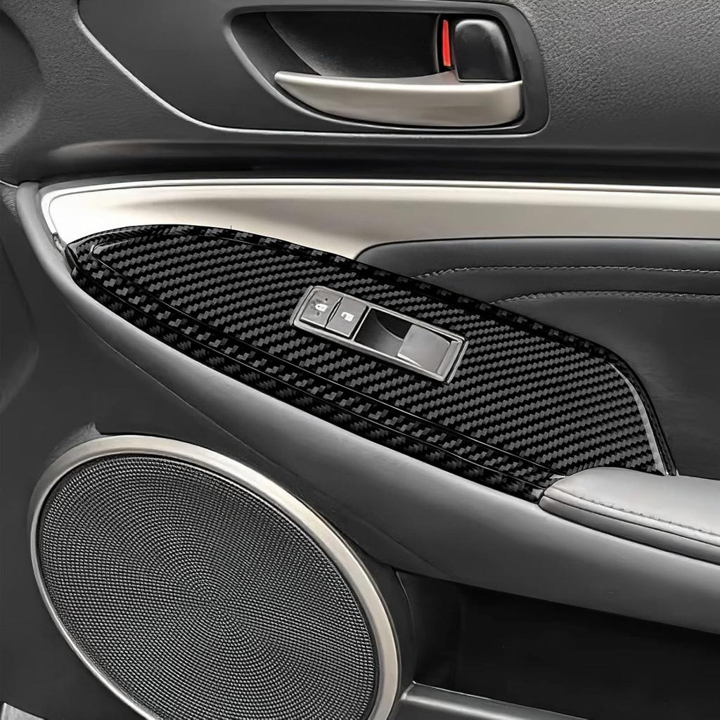 AIRSPEED for Lexus RC Door Window Control Switch Panel Cover Window Button Frame Sticker Interior Decoration Accessories for Lexus RC300 RC350 RC200T