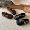 Girls Retro British Round Toe Mary Jane Shoes Soft Sole Fall Student Flats Princess