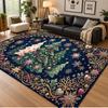 Christmas Theme Floor Carpet, Soft Area Rug, Xmas Indoor Home Holiday Decoration
