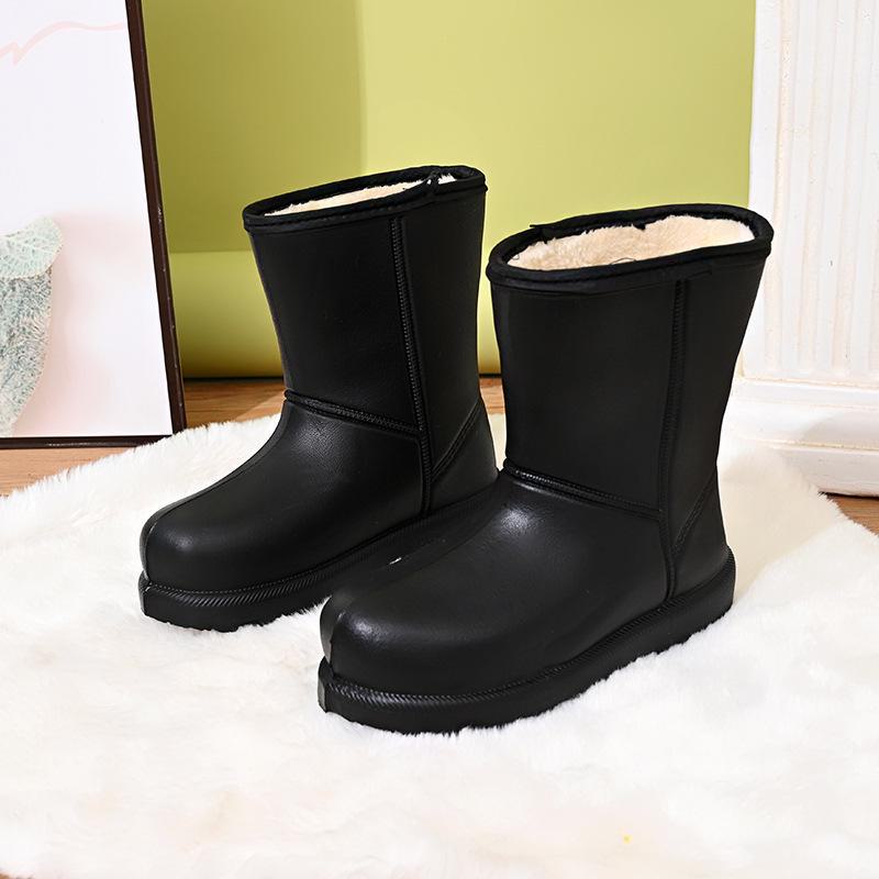 

2024 Унисекс Черные зимние ботинки: Бархат, водонепроницаемый, легкий, утолщенный ЭВА для тепла 39