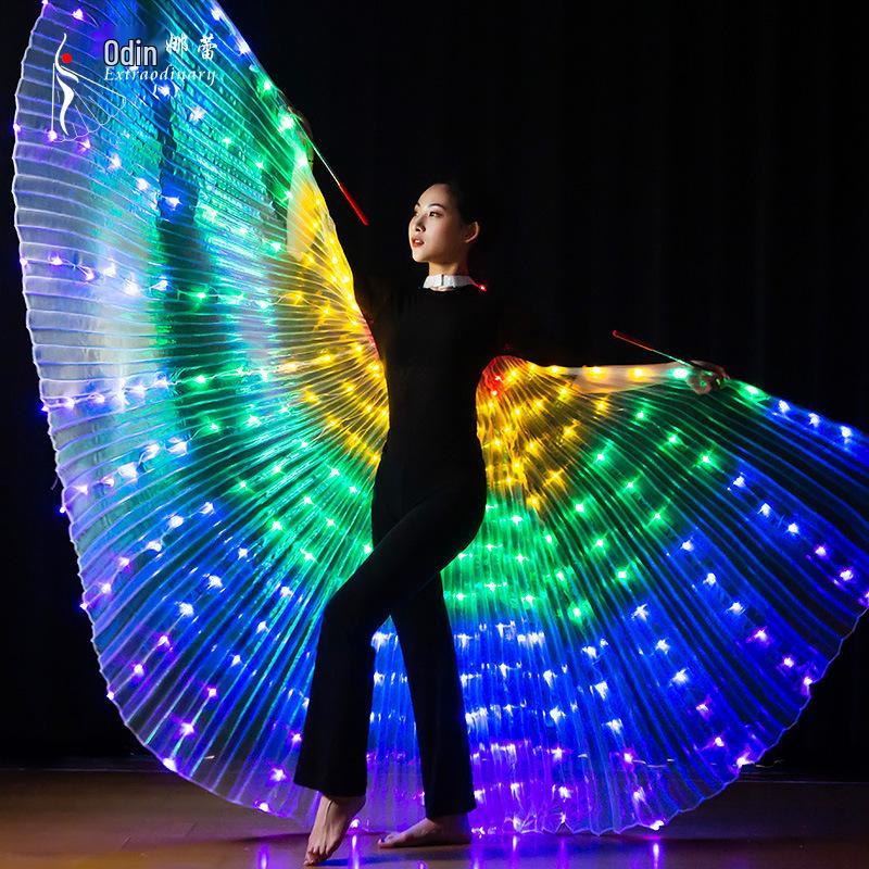 LED Luminous Angel Wings for Belly Dance and Nightclub Performance
