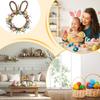 Easter Bunny Wreath Artificial Floral Eggs Cute Garland Easter Bunny Decorations Wreaths for Porch Home Farmhouse Party Holiday