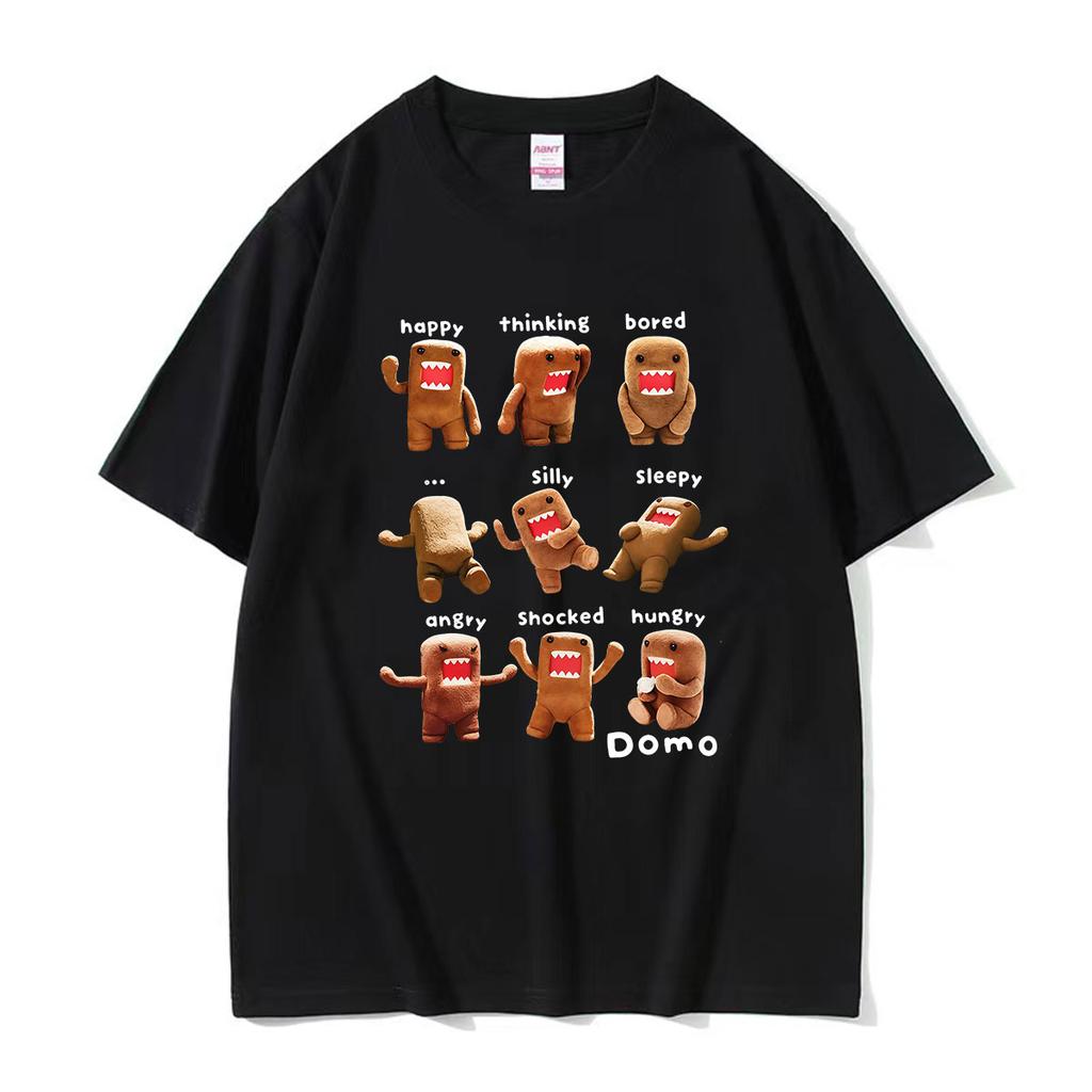 Domo Kun Funny Meme T Shirt Unisex Unisex Vintage Fashion Oversized 100 Cotton Tshirts Harajuku High Quality Short Sleeve Tshirt