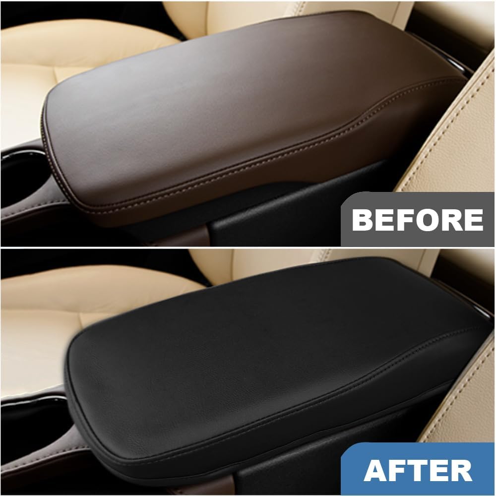 DEYTOP Armrest Cover For Toyota Avalon 2013-2018 Accessories Center Console Cover For Toyota Avalon 2013 2018 Accessories Armrest Pad (Black)