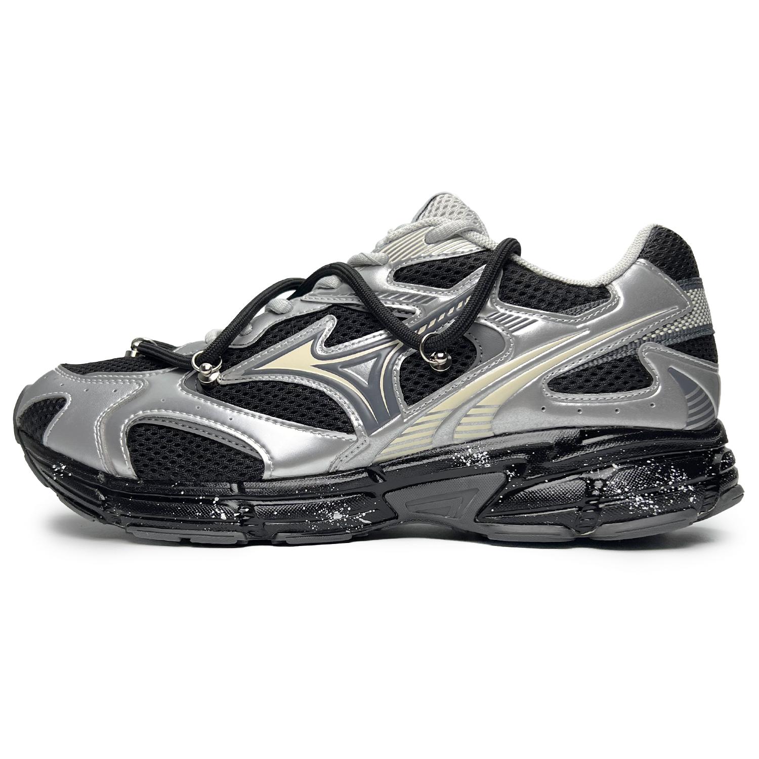 Mizuno Speed 2K Night Guardian 2.0 Abrasion Resistant Breathable Low top Casual Shoes Unisex Black Silver D1GH222917(Team285-2.0 36