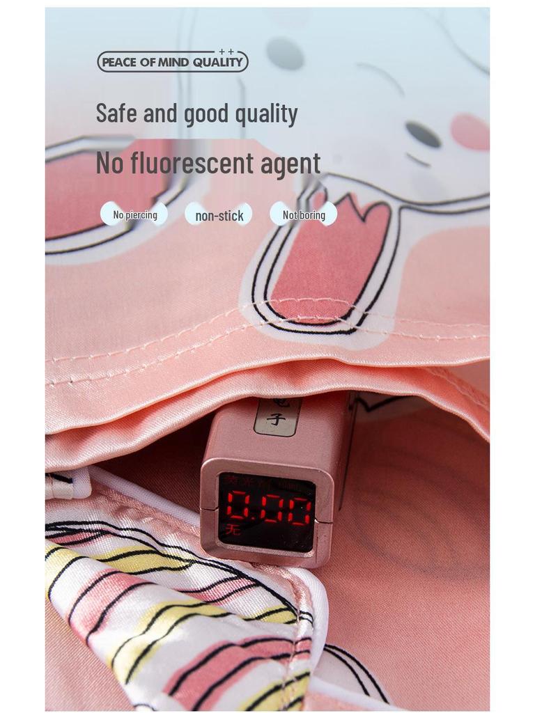 Kids' Cartoon Ice Silk Short Sleeve Pajama Set for Spring and Summer