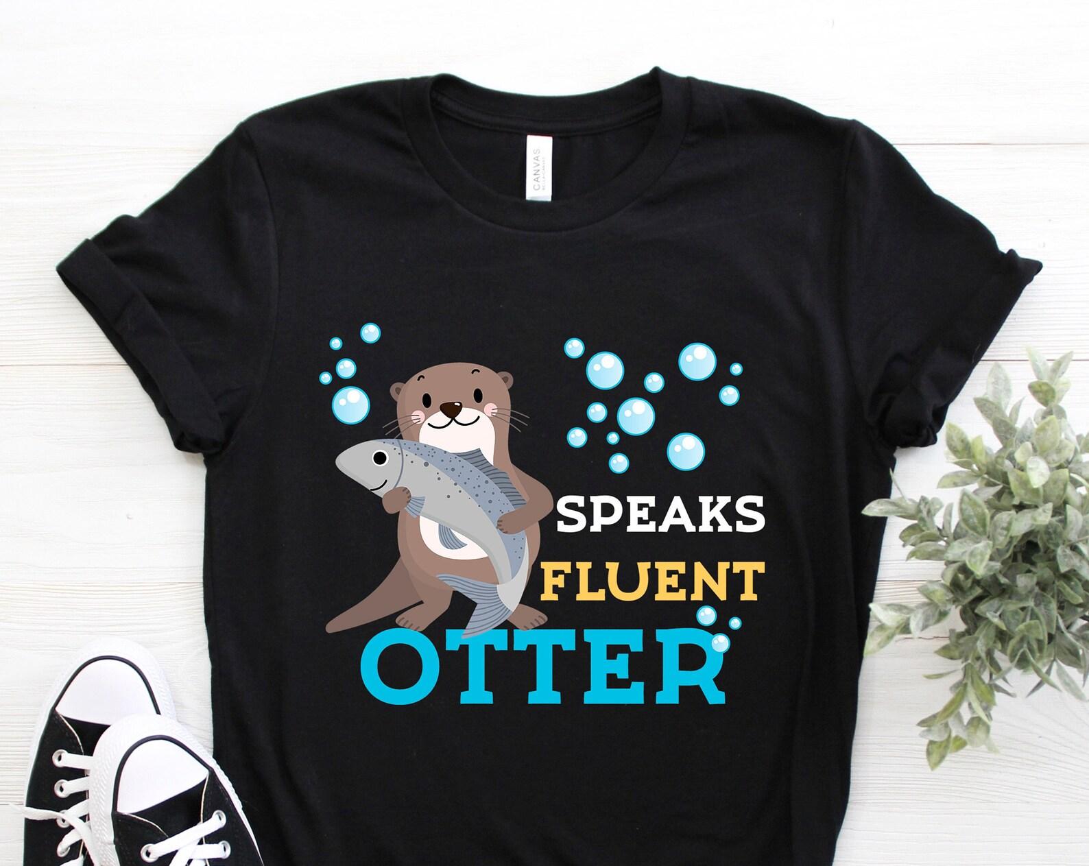 Funny Otter Lover T-shirt, Cute Sea Otters Birthday Gift Tshirt, Funny Vintage Baby Otter Marine Animals Fan Party Present Youth Tee Shirts 150