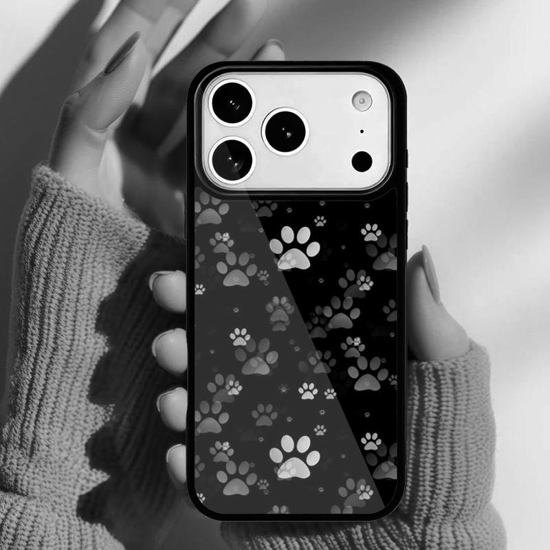 Cat Dog Paw Design soft Phone Case for iPhone 17 16 15 14 13 Pro Max Back Cover for 12 11 Pro Coque