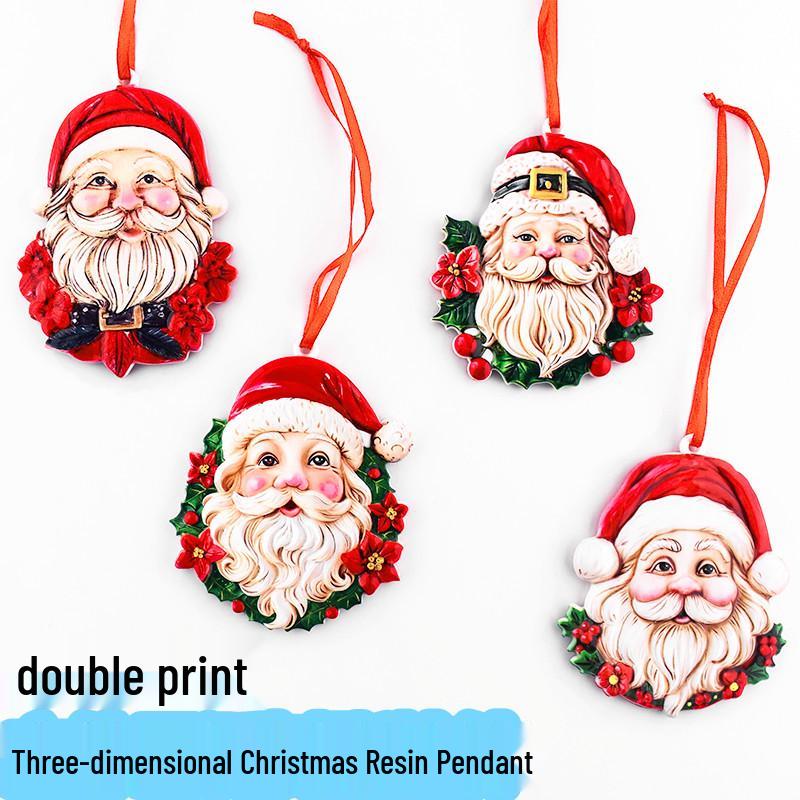 2024 Resin Santa Claus Christmas Tree Ornament