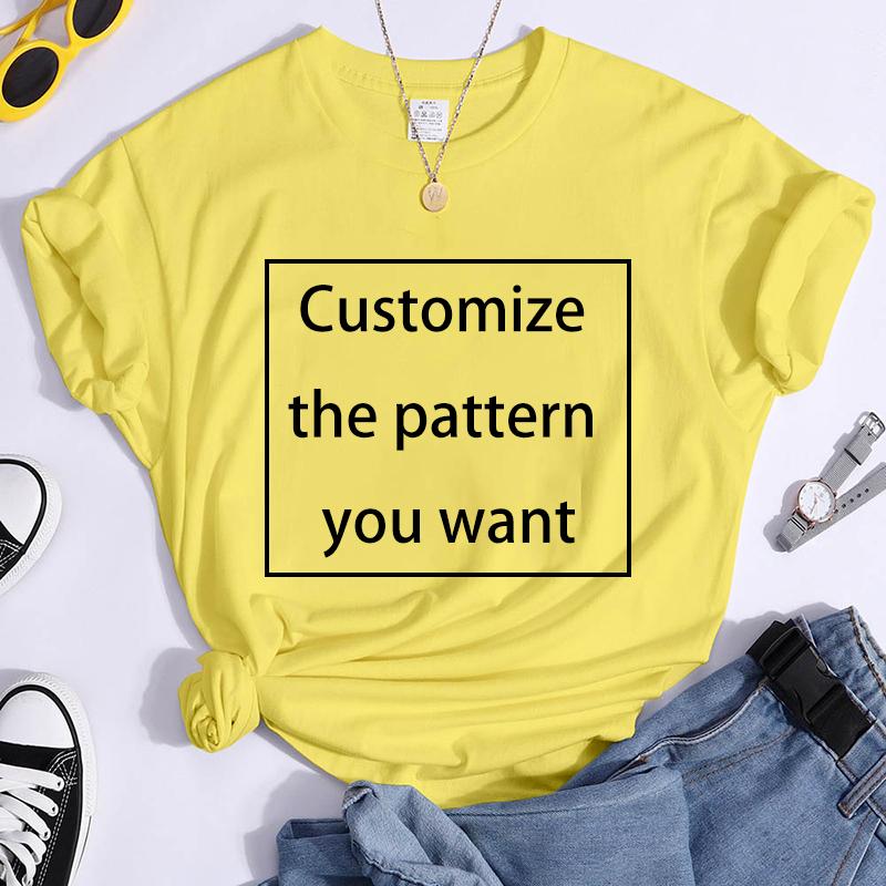2024 Fashion Customized TShirts Women Men Harajuku Vneck Tshirt Summer Short Sleeve Tops Tees DIY Graphics Unisex Shirts