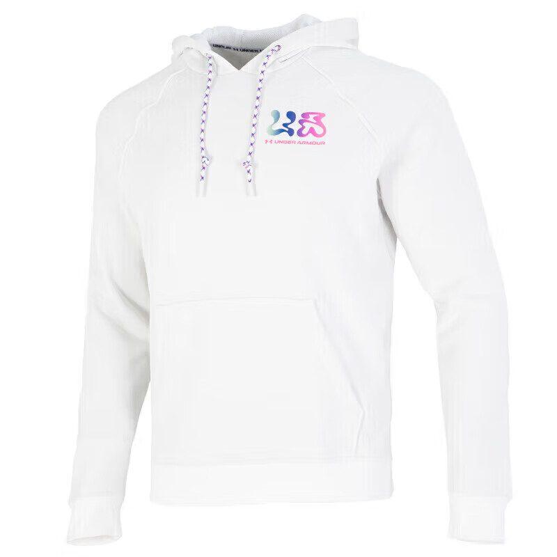 Under Armour Elevated Sweatshirts Men's White Hooded Moderate Regular 1373844-112