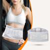 Lumbar Support Belt Lumbosacral Back Brace Design Adjustable Support Straps Anti-skid Waist Belt with Stays Breathable Mesh Gray