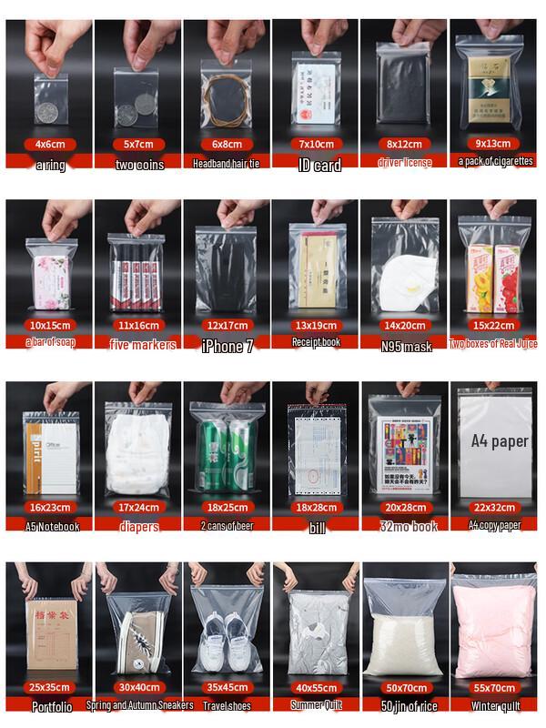 Sacos Transparente Auto-Selantes de Grau Alimentício Ally