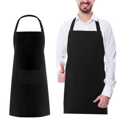 Kochschürze, einfarbig, wasserdichte Polyester-Baumwolle, hängende Halsschürze für Restaurant