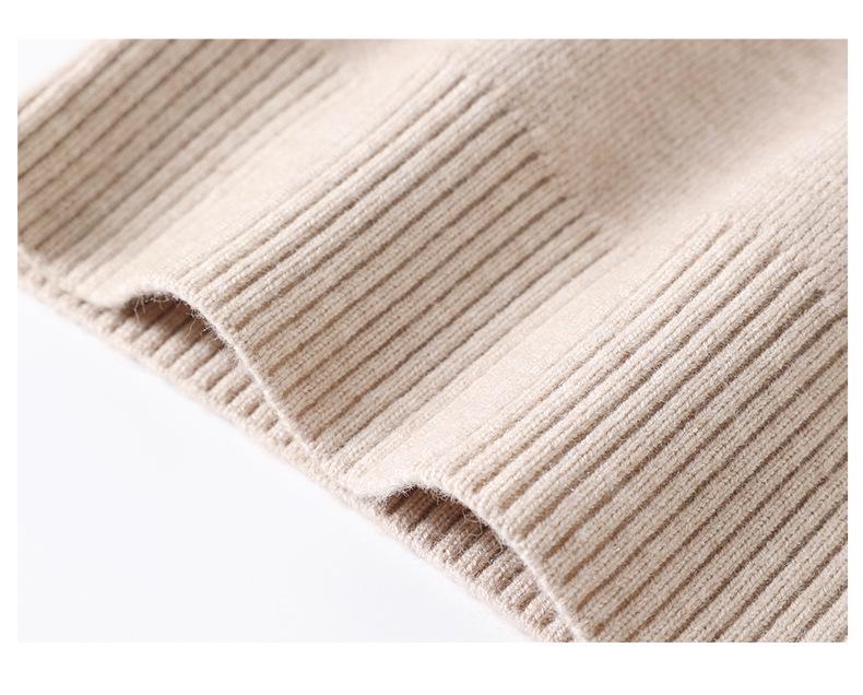 Mom's Autumn/Winter Fleece Sweater: Semi-High Neck, Thickened One-Piece Top for Middle-Aged & Elderly Women