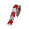 Ri - 25mx5cm Reflective Warning Tape, Reflector Safety Tape For Arrow Orientation, Warning Sign, High Visibility, High Intensity, Arrow In Red And Whi