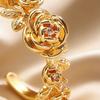 Rose Flower Ring Stackable Band Ring for Women Girls Adjustable Wrap Open Jewelry Gift for Birthday Valentine's Day