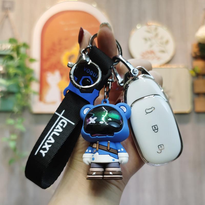 Unisex High-End Key Case: Custom L9 Car Remote Control Protective Shell with Keychain