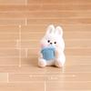 Creative Mini Cute Rabbit Small Ornament Cartoon Kawaii Bunny Micro Landscape Decoration Crafts Car Interior Accessories Gifts