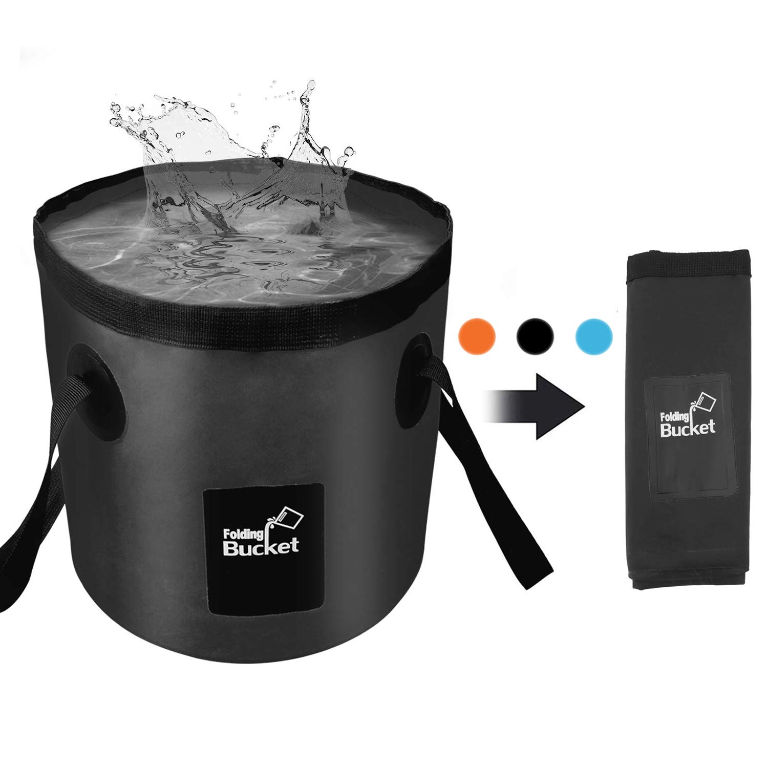 

Pranski Folding bucket capacity 12L Black