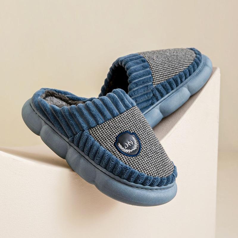 Cotton slippers men's autumn and winter new indoor home large size thick bottom 46 non-slip 47 warm cotton mop men's models