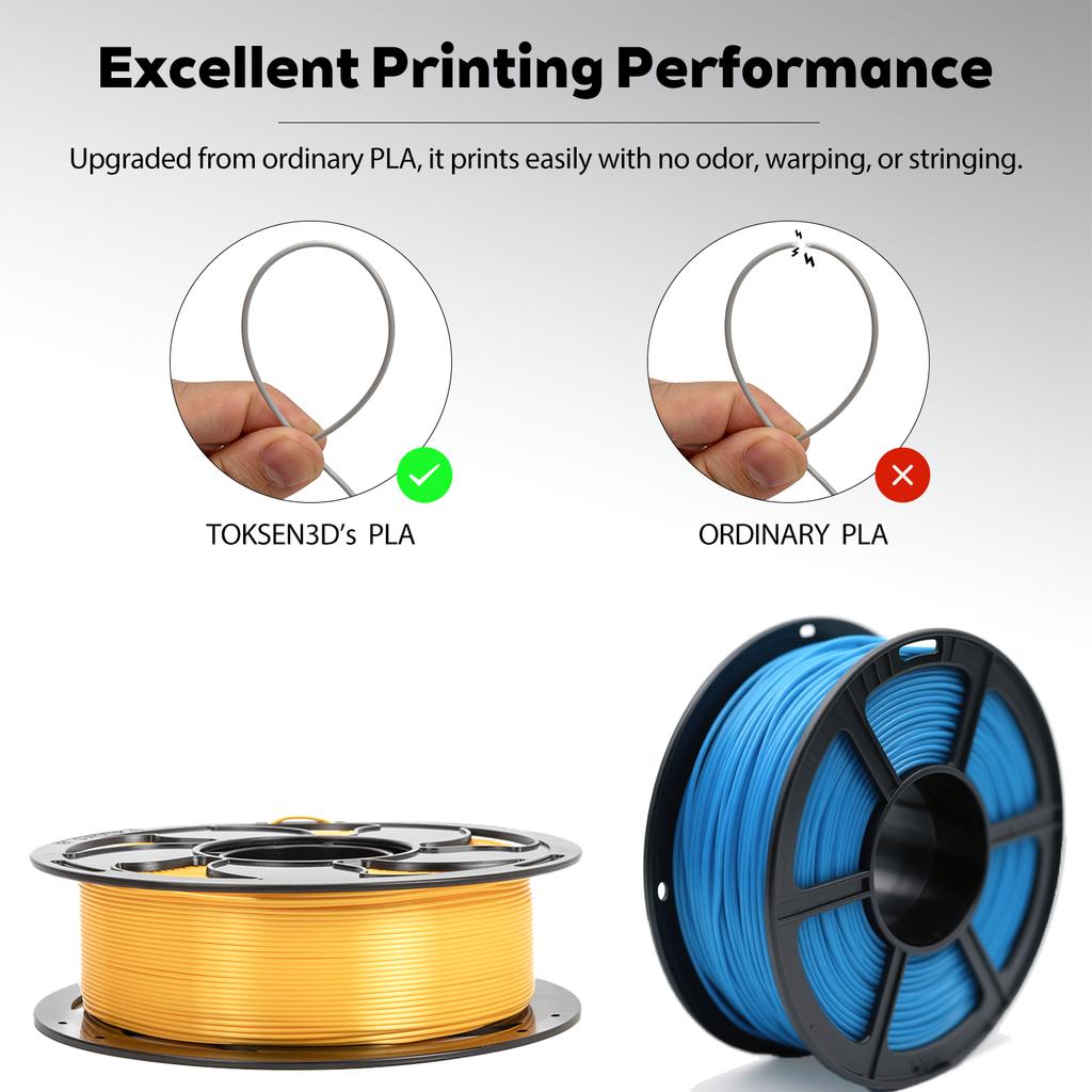 3D Print PLA Filament 1.75mm Colors PLA PETG High Speed Filament 1kg (2.2lbs) Plastic Spool Roll PLA PETG Rods Filament