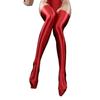 Sexy Women Satin Smooth Oil Glossy Shiny High Stockings Vintage Tights Shaping Elastic Lingerie Stockings Overknee Patchwork