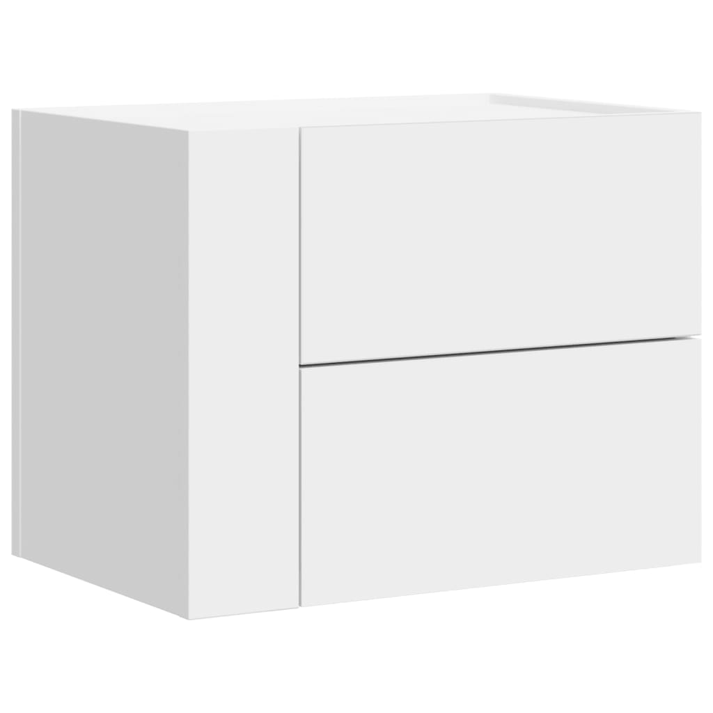 Wall Mounted Nightstand White 45 x 30 x 35 cm