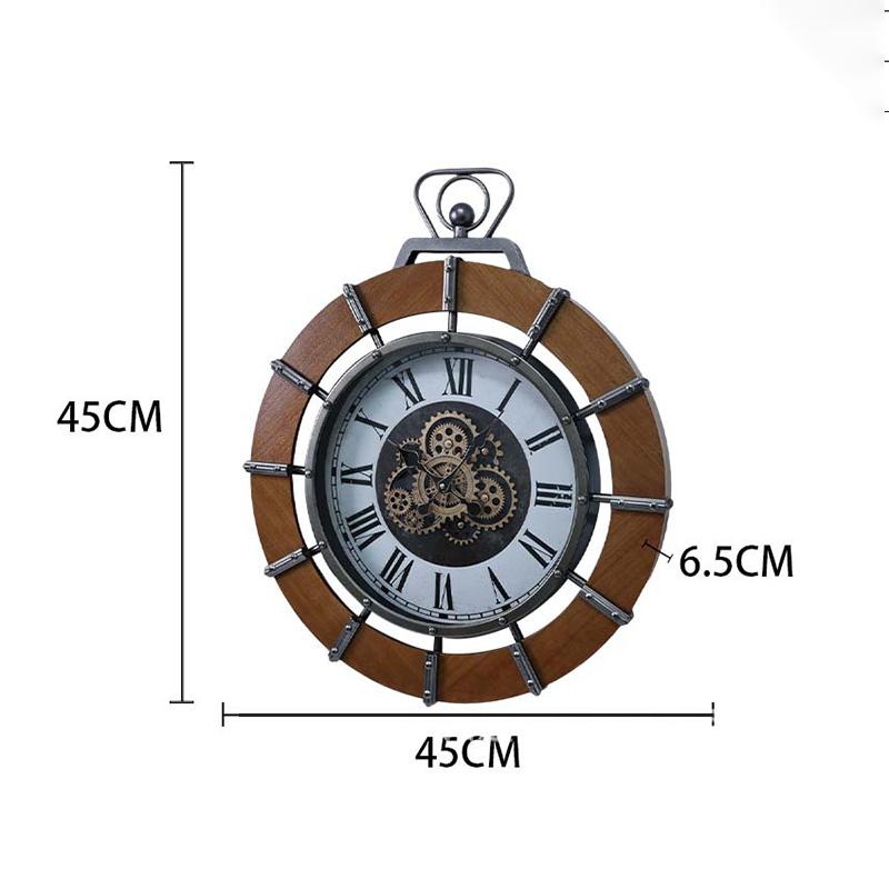 

Vintage Wall Clock Living Room Aesthetic Wall Watches Silent Wooden Watches Elegant Large Clocks Luxury Office Decorations