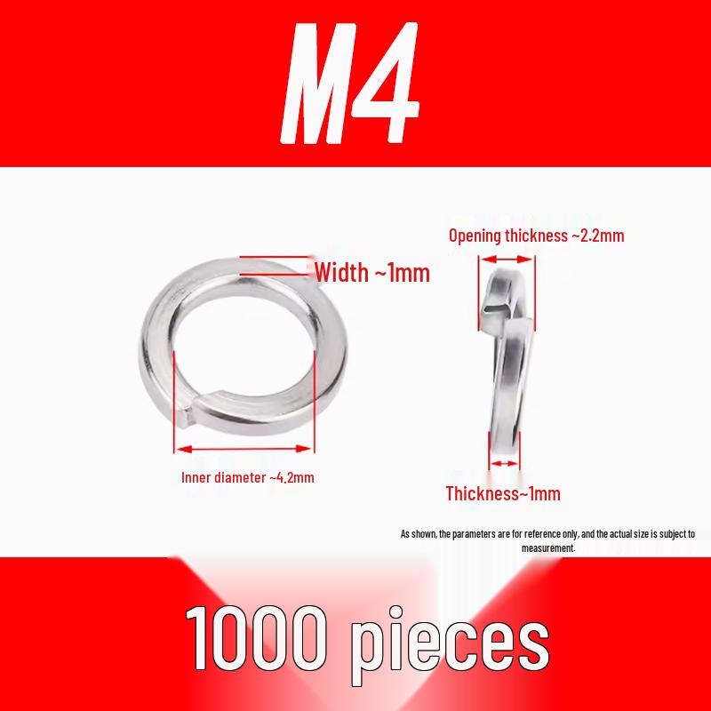 Stainless Steel Spring Washer M3-M16 Elastic Metal Washer Set