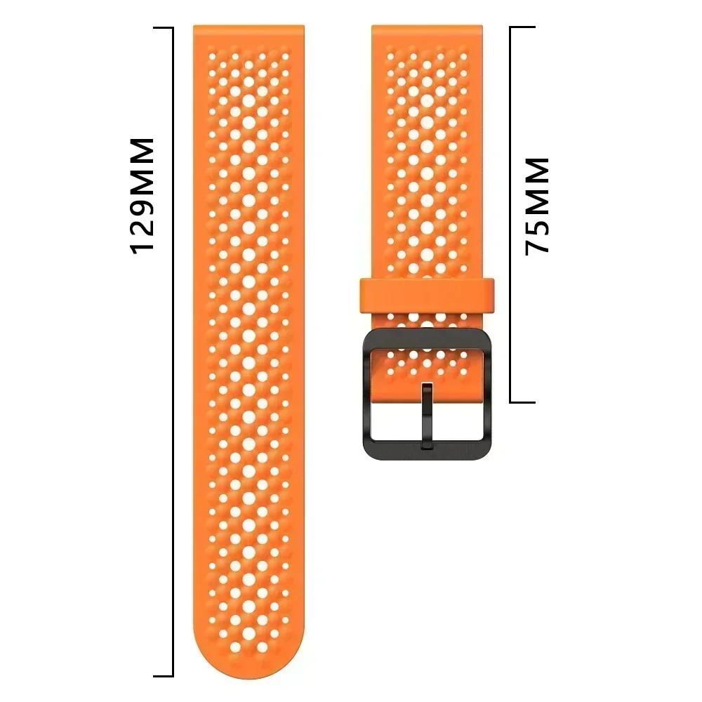 22mm Watch Silicone Strap For Suunto Vertical Sports Silicone Wristband For Suunto 9 Peak Pro/Suunto5 Bands Replacement Bracelet