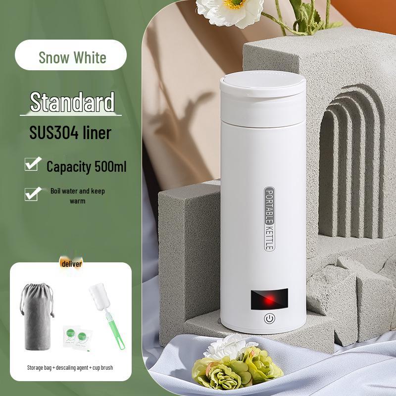 

Compact Travel Electric Kettle for Boiling & Maintaining Warm Water, Dormitory Mini Size with Integrated Heating