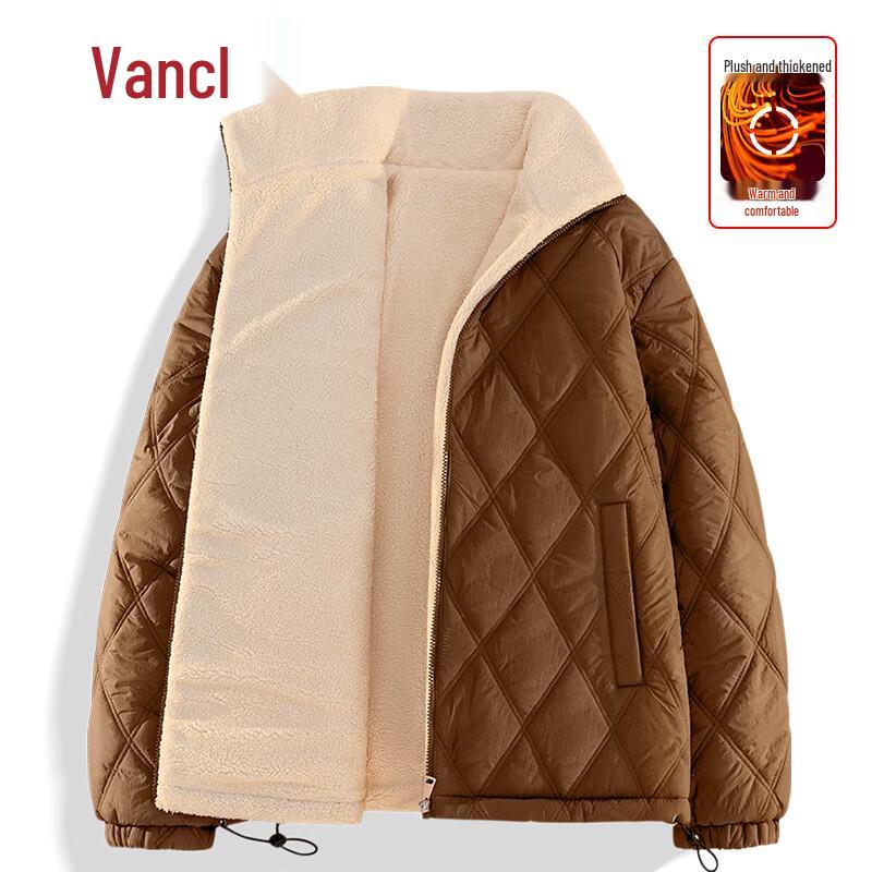 

VANCL Men s Stand-Collar Diamond Quilted Padded Jacket L